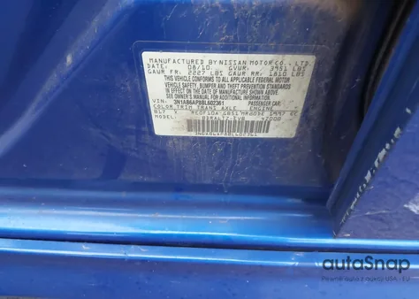 2011 Nissan Sentra 2.0 from USA, damaged, VIN 3N1AB6AP8BL602361